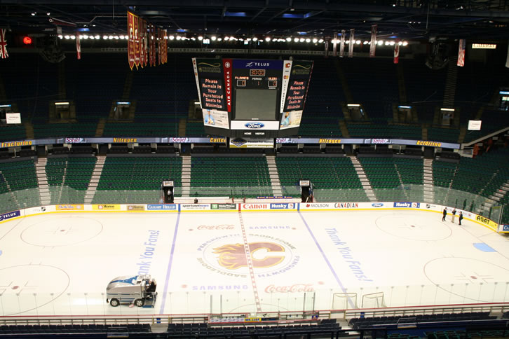 Saddledome, der Heimstätte der Calgary Flames